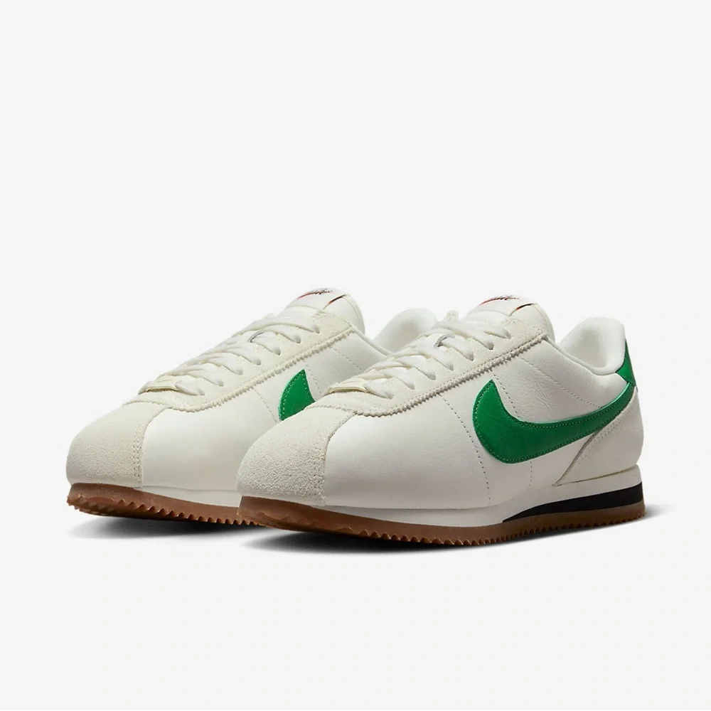 Nike Cream & Green Retro Low-Top Sneakers with Red Lining (new w/o box)